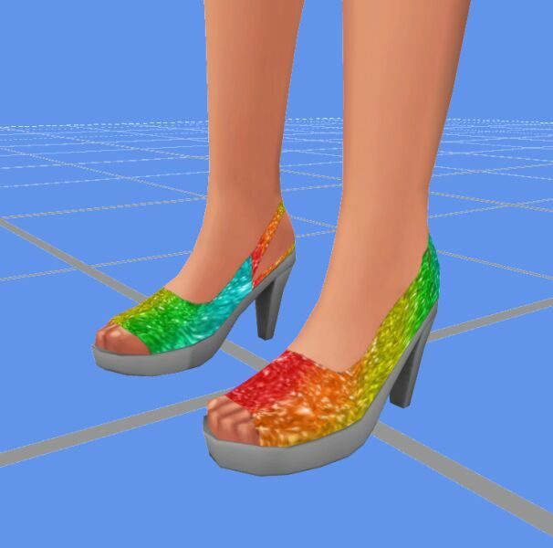 sims 4 cc af s4 basegame slingback platform pumps recolors by vtk 7