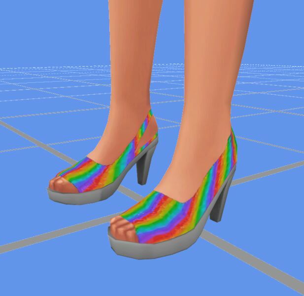 sims 4 cc af s4 basegame slingback platform pumps recolors by vtk 8