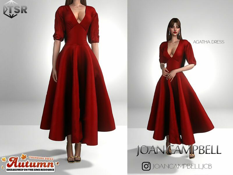 Agatha Dress Sims 4 CC