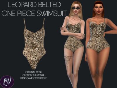 Aguilla – Leopard Swimsuit By Linavees Sims 4 CC