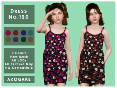 Akogare Dress NO.120 By _Akogare_ Sims 4 CC