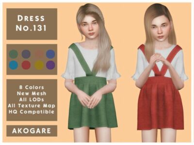 Akogare Dress NO.131 By _Akogare_ Sims 4 CC