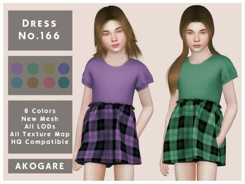 Akogare Dress NO.166 By _Akogare_ Sims 4 CC