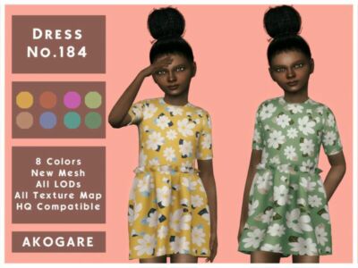 Akogare Dress NO.184 By _Akogare_ Sims 4 CC