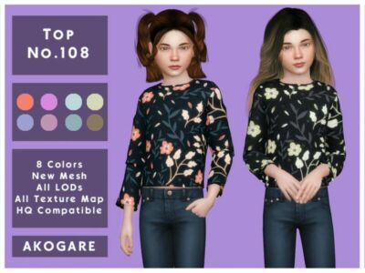 Akogare TOP NO.108 By _Akogare_ Sims 4 CC