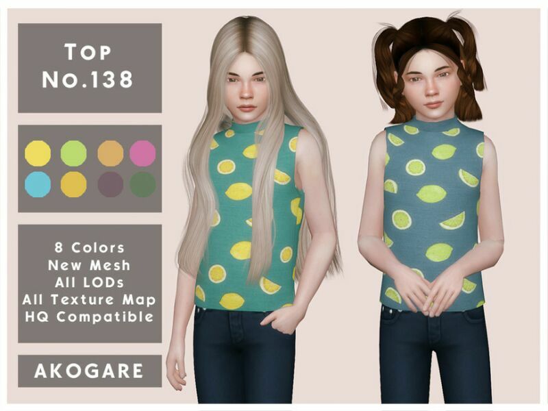 Akogare TOP NO.138 By _Akogare_ Sims 4 CC