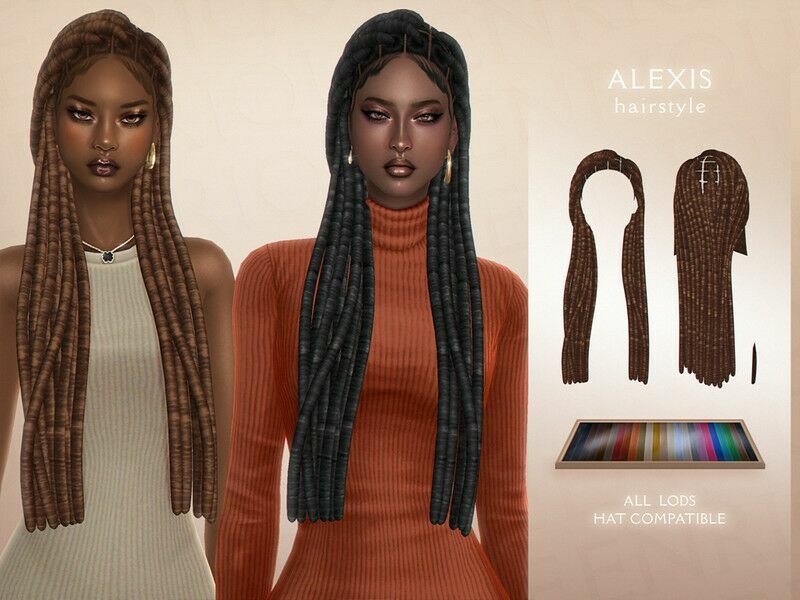 Alexis Hairstyle (Patreon) Sims 4 CC