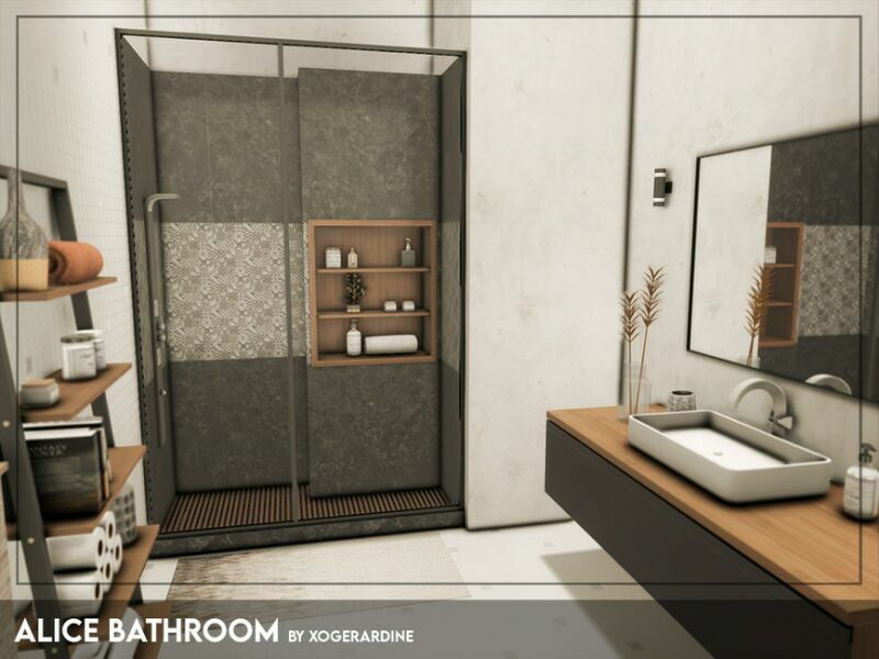 Alice Bathroom (TSR Only CC) By Xogerardine Sims 4 CC