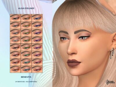 Alisa Eyeliner [HQ] By Benevita Sims 4 CC