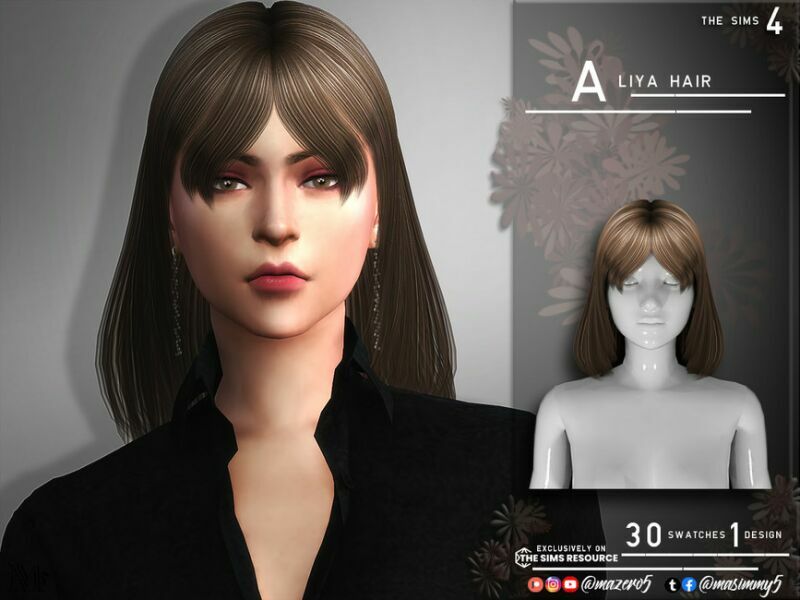 Aliya Hair By Mazero5 Sims 4 CC