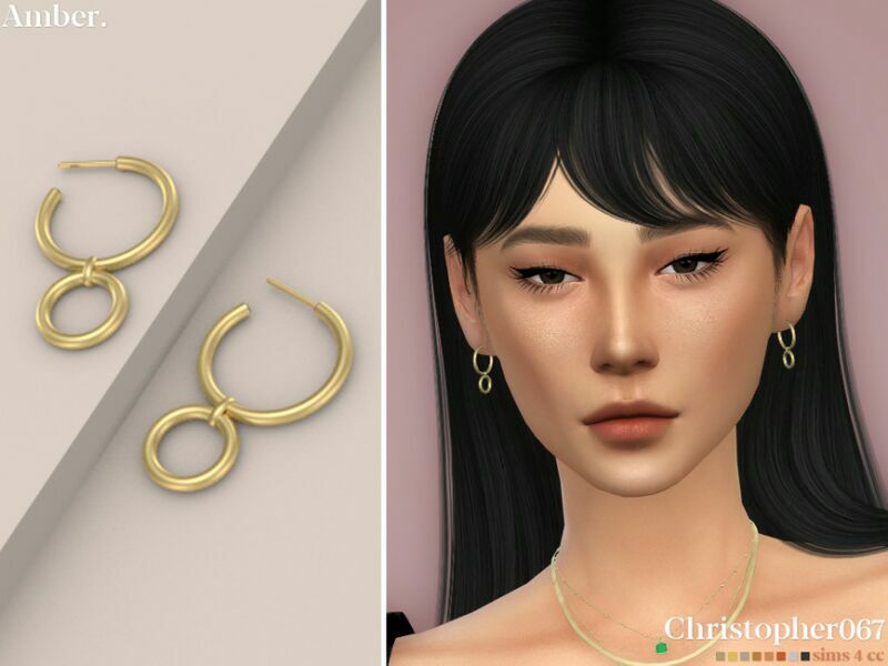 Amber Earrings By Christopher067 Sims 4 CC