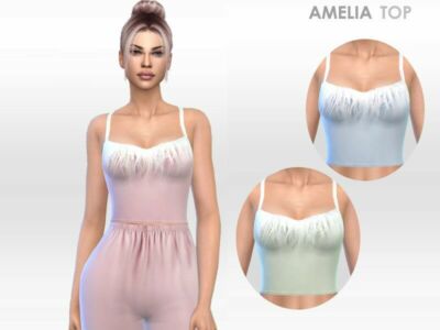 Amelia TOP By Puresim Sims 4 CC