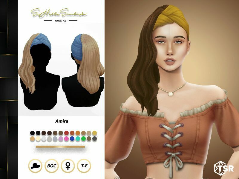 Amira Hairstyle Sims 4 CC