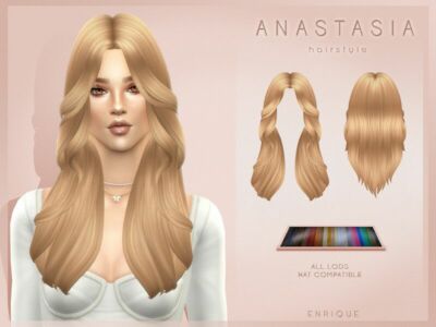 Anastasia Hairstyle By Enriques4 Sims 4 CC