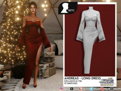 Andreas (Long Dress) Sims 4 CC