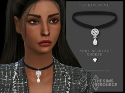 Anne Necklace Choker By Glitterberryfly Sims 4 CC