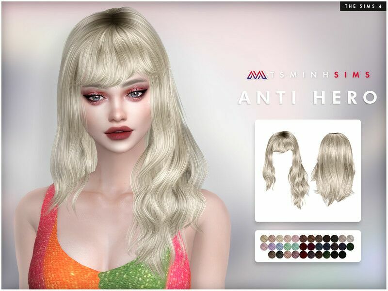 Anti Hero Hair By Tsminhsims Sims 4 CC