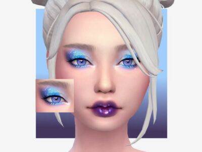 Aquamarine Eyeshadow Sims 4 CC