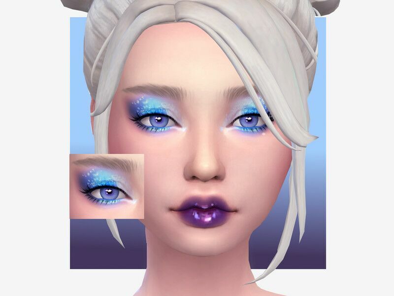 Aquamarine Eyeshadow Sims 4 CC