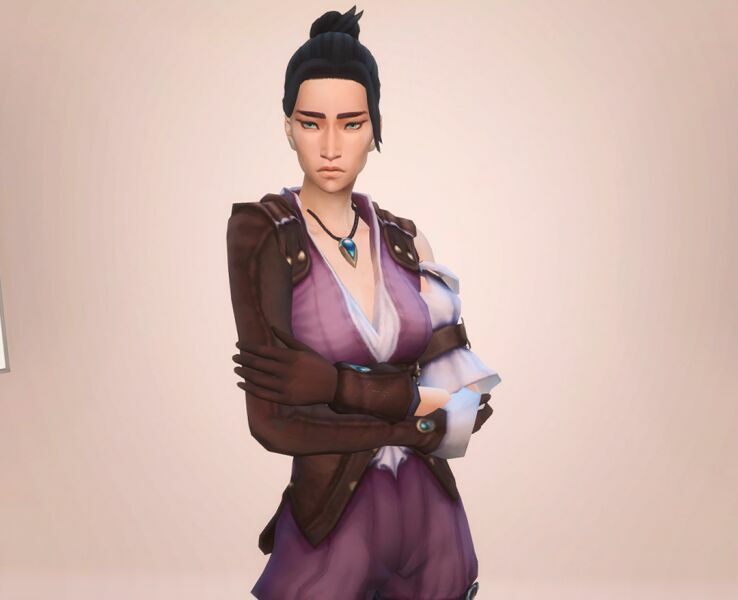 sims 4 cc arcane caitlyn by monosims 2