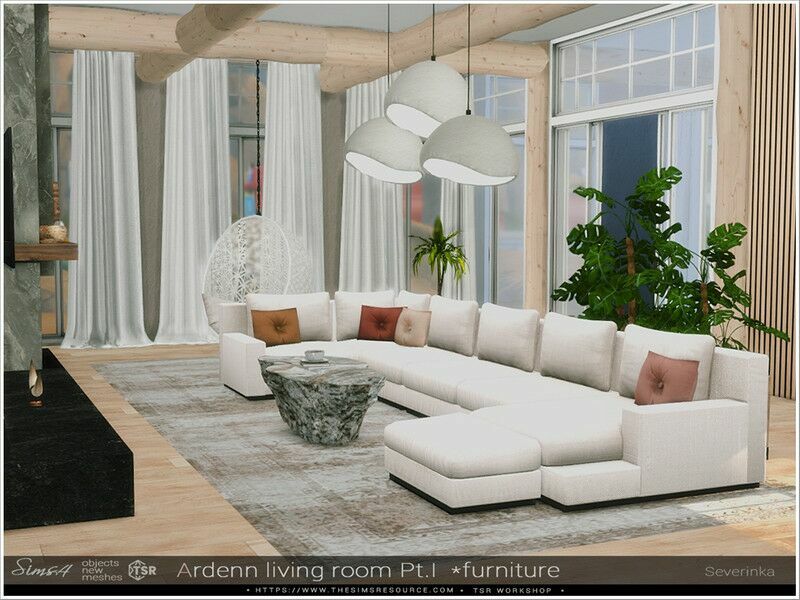 Ardenn Living Room PT.I Furniture By Severinka_ Sims 4 CC