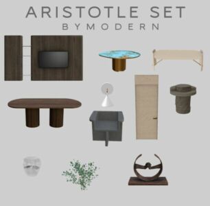 Aristotle SET By Modern Sims 4 CC