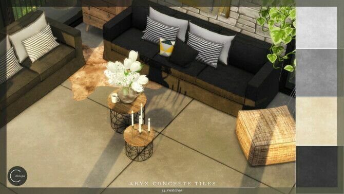 Aryx Concrete Tiles Sims 4 CC