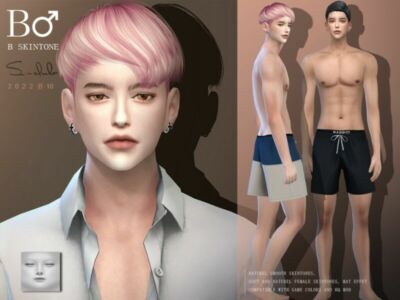 Asian Male Overlay Skintone (B1022) By S-Club Sims 4 CC