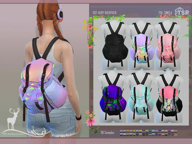 Aury Backpack By Dansimsfantasy Sims 4 CC