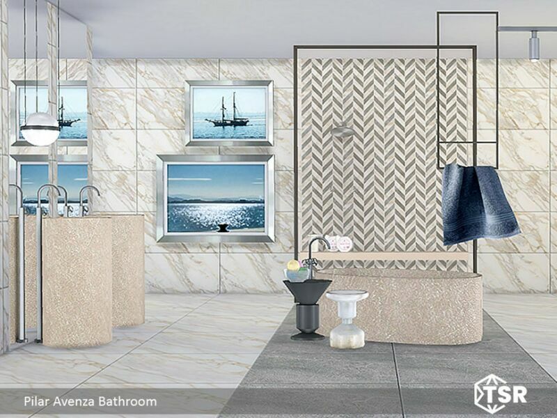 Avenza Bathroom By Pilar Sims 4 CC