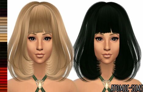 B-Flysims Hair 021 Retexture By Atomic-Sims Sims 4 CC