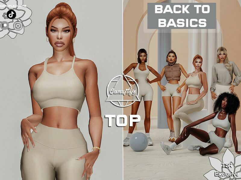 Back To Basics Collection – TOP II By Camuflaje Sims 4 CC