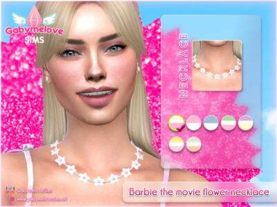 Barbie The Movie Flower Necklace Sims 4 CC