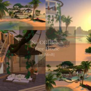 Beach Tree House |CC Free By Mrsbarbiex3 Sims 4 CC