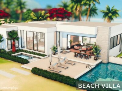 Beach Villa | NO CC Sims 4 CC