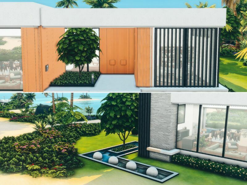 sims 4 cc beach villa no cc 3