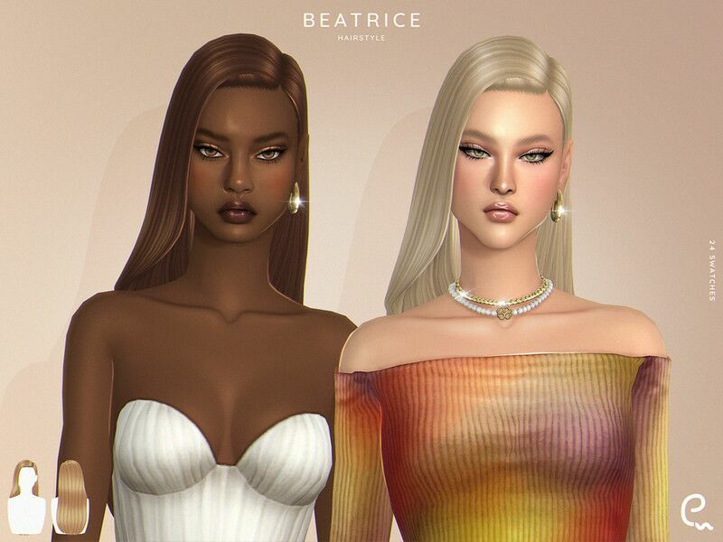 Beatrice Hairstyle Sims 4 CC