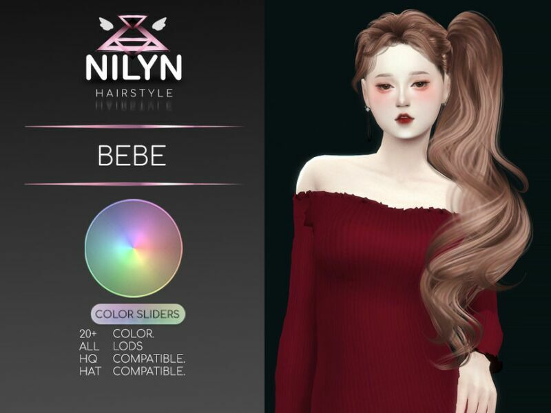 Bebe Hair – NEW Mesh By Nilyn Sims 4 CC