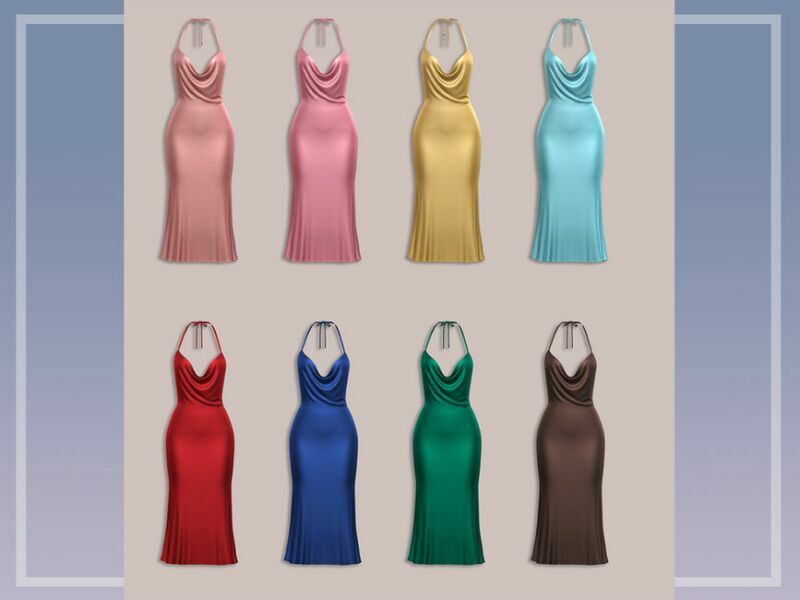 sims 4 cc belaloallure remas silk dress patreon by belal1997 2