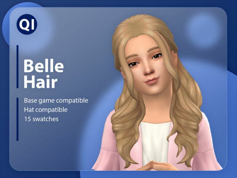 Belle Hair By Qicc Sims 4 CC Download