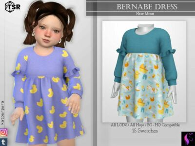 Bernabe Dress By Katpurpura Sims 4 CC