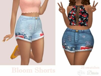 Bloom Shorts By Dissia Sims 4 CC