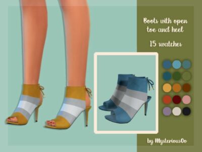 Boots With Open TOE And Heel By Mysteriousoo Sims 4 CC