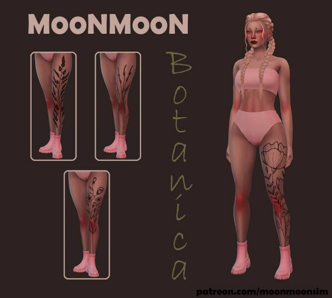 Botanica Tattoo By Moonmoonsim Sims 4 CC