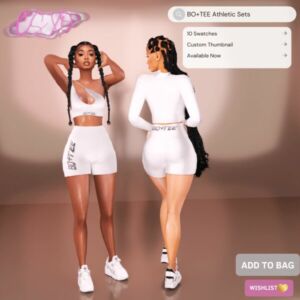 Bo+Tee Athletic Sets Sims 4 CC