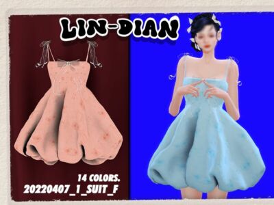 BOW Strap Skirt Sims 4 CC