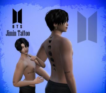 BTS Jimin Tattoo By Lilmeowmeow Sims 4 CC