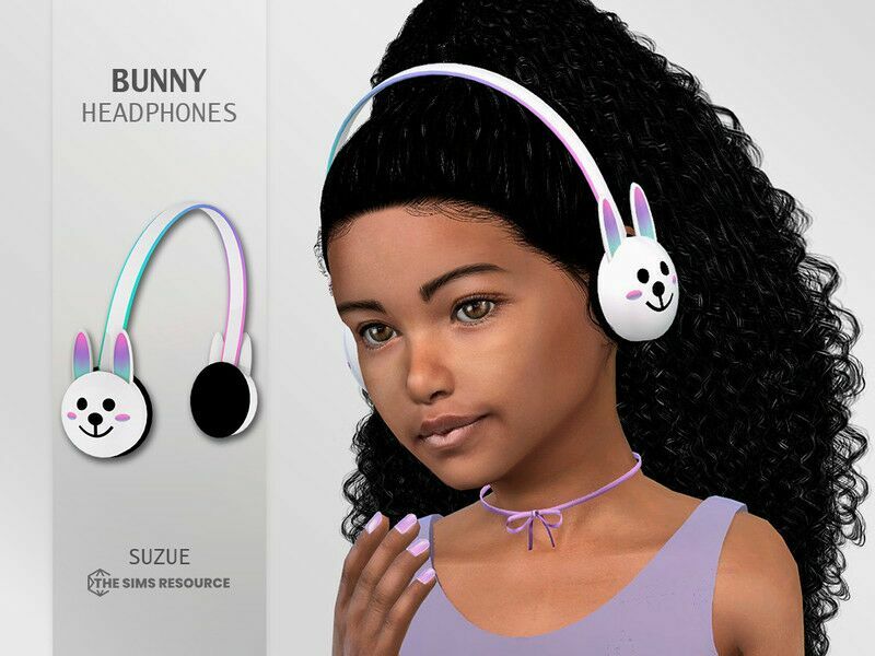 Bunny Headphones Child Sims 4 CC