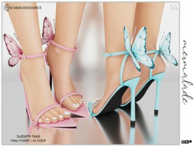 Butterfly Heel S31 By Mermaladesimtr Sims 4 CC