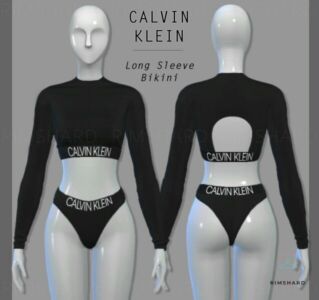 Calvin Klein Long Sleeve Bikini By Rimshard Sims 4 CC